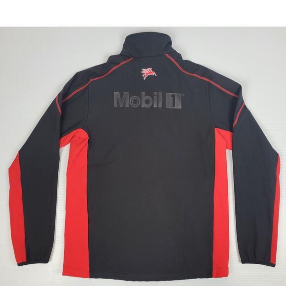 Boardroom Mobil 1 Racing Jacket Black Red Full Zip Pegasus Logo Two Tone Medium - Picture 10 of 12